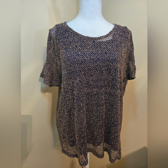 Rockmans Blue & gold short sleeve Blouse - Picture 1 of 14